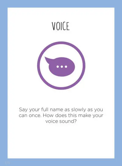 Interoception Activity Card - Voice