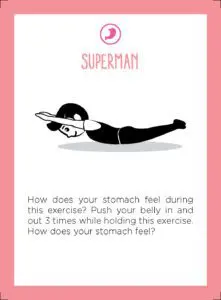 Superman pose card