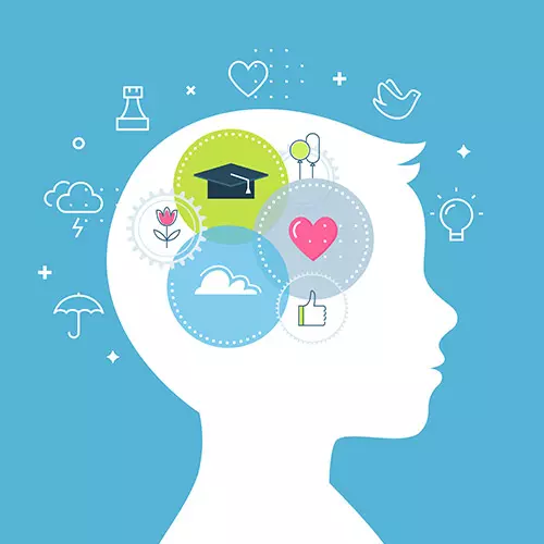 illustration of thoughts in a mind