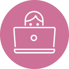 woman on laptop icon