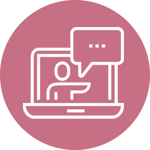 online class on a laptop icon