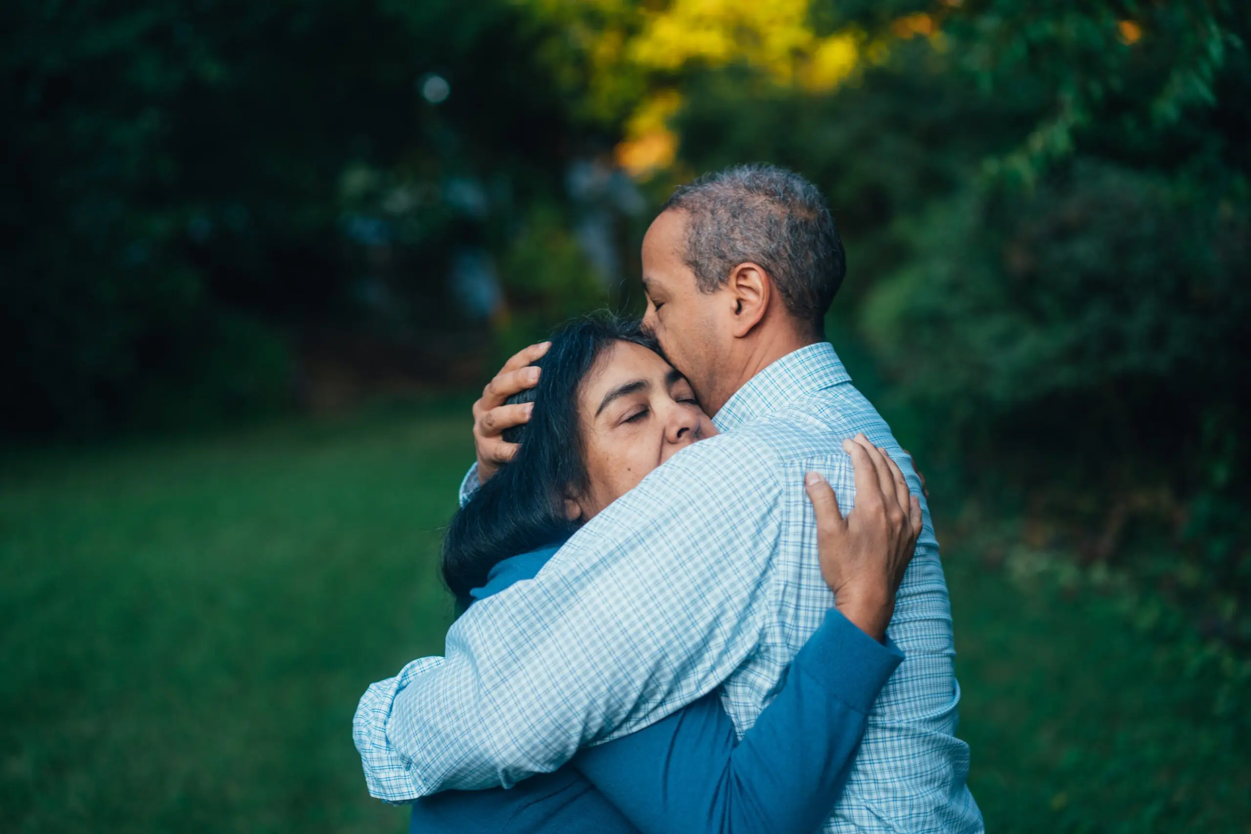 two people hugging for some co-regulation
