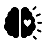 heart in brain icon