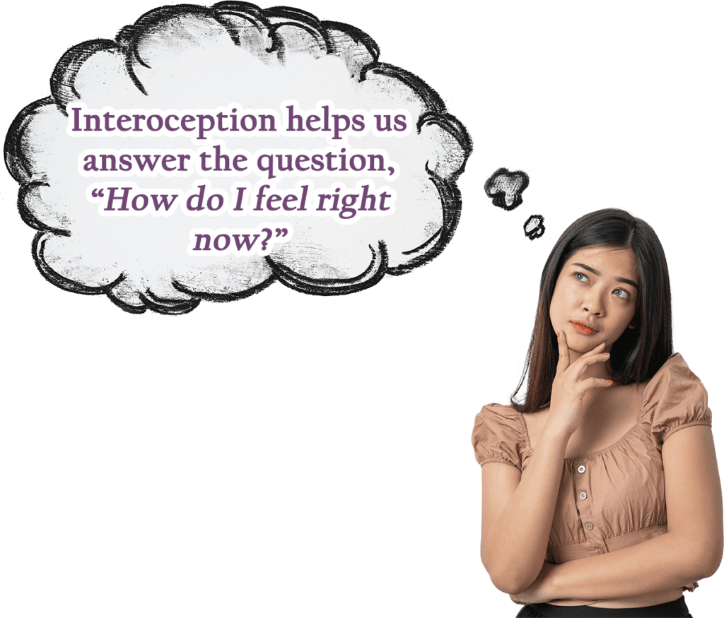 girl thinking about interoception
