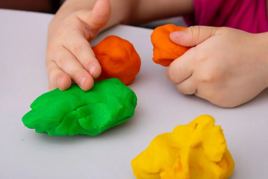 Toddler boy doing sensory exercise
