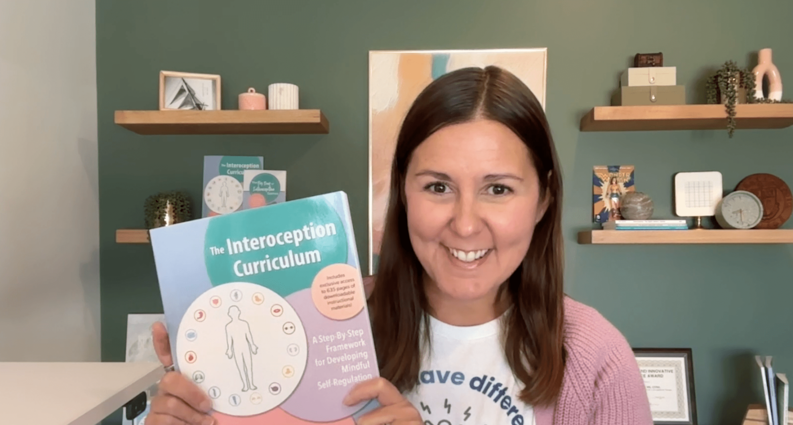 Kelly Mahler with The Interoception Curriculum book