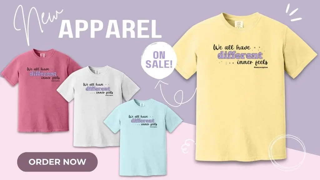 pastel, salmon, yellow, purple font difference playful, message in black around difference